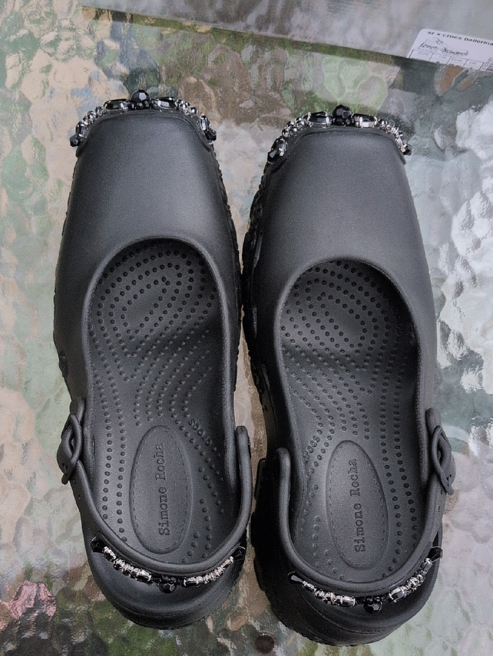 Simone Rocha x CROCS Black Platform Ballerina Clogs Sz 9 - Picture 2 of 6
